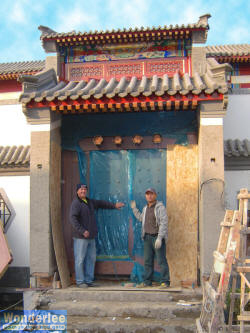 Minutes after we installed the Siheyuan copper door