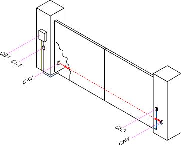 Conduit and wiring of electric swing gate