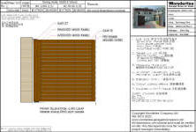 Shop drawing of wooden gate with steel frame