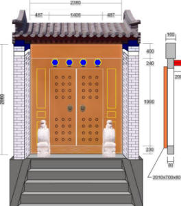 Designing Siheyuan front door on paper
