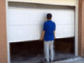Wonderlee technician doing force setting test for garage door