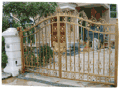 Example of garden garage installed in Hong Kong, swing gate, remote control garden gate, automatic garden gate, automated swing gate