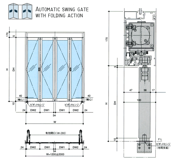 Automatic swing gate that can be manually swinged to open fully